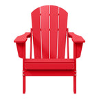 Chaise Adirondack pliante d'extérieur tout temps Polytrends Laguna résistante à la décoloration pour patio