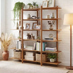 Christopher Knight Home Elliot Étagère de rangement moderne à 6 niveaux en bois avec étagères ouvertes