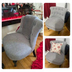 Fauteuil d'appoint confortable sans accoudoirs pour le salon