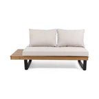 Canapé d'angle d'extérieur en forme de L, ensemble de loisirs pour patio, ensemble de sièges de conversation de jardin avec table basse et coussins résistants à l'eau - ModernLuxe