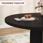 Table à manger ronde extensible 47-63 pour 4-8 personnes, table de cuisine extensible en bois de style ferme avec cadre métallique, ovale peu encombrante pour appartement, gris rétro