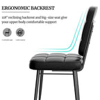 Lot de 2/4/6/8 chaises de salle à manger modernes, chaises de cuisine rembourrées avec coussin épais pour salle à manger