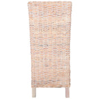 Lot de 2 chaises de salle à manger en osier naturel 48L x 56P x 104H cm, style bohème côtier