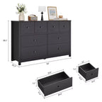 Commode moderne à 8 tiroirs pour chambre à coucher, grande commode en bois avec tiroirs profonds, meuble de rangement autonome pour salon