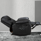 Fauteuil inclinable massant et chauffant en cuir, assise large et durable