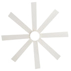 Ventilateur de plafond de 65 pouces à 8 pales noires avec lumière LED et télécommande