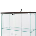 Vitrine en verre 64,5 X 32 avec serrure