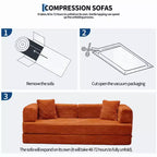 Canapé-lit convertible 5-en-1 80,7 po – Velours côtelé, 544 kg, aucun assemblage
