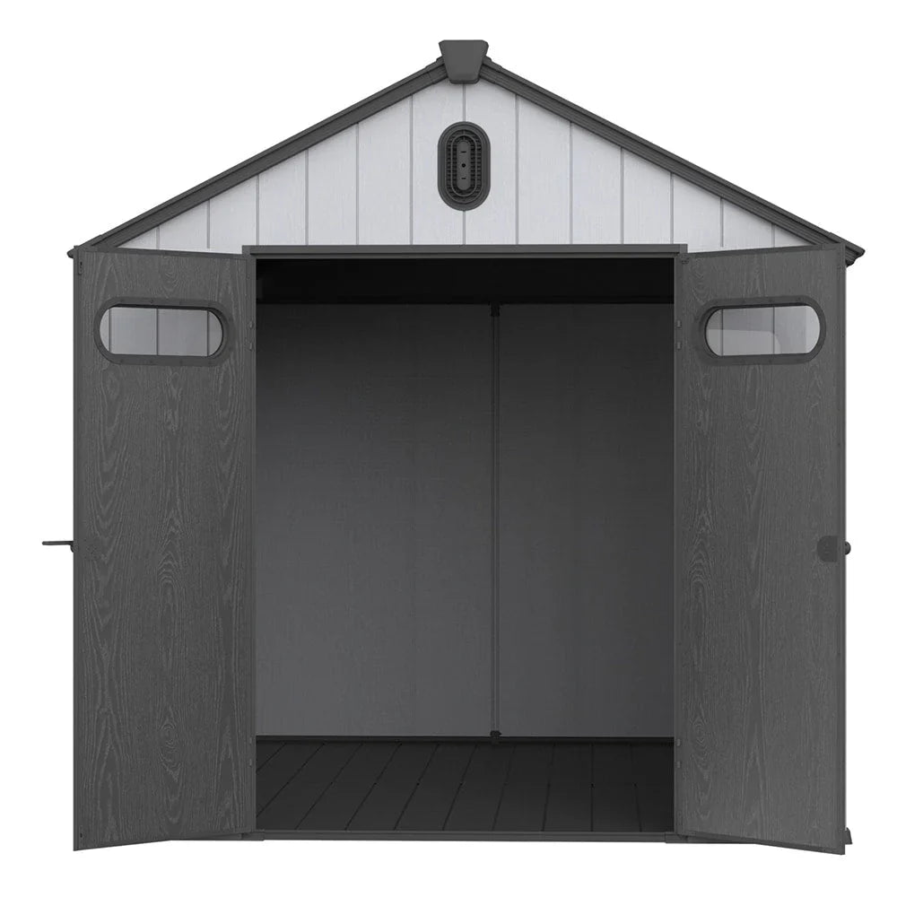 Abri de jardin en résine toutes saisons avec plancher, 1,8 m x 1,2 m/1,8 m x 2,4 m/2,4 m x 1,8 m/2,4 m x 3 m, Spire Tool Shed
