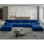 138 Canapé sectionnel modulable convertible, canapés et sofas minimalistes en velours en forme de U