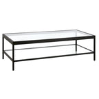 Table basse Alexis en métal et verre