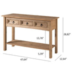 Console de table en bois 3 tiroirs Corona | Furniture Dash - S.O.