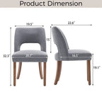 Lot de 4 chaises de salle à manger tapissées de tissu