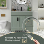 Meuble-lavabo de salle de bain Wavy Line 30/36/48 avec évier et robinet