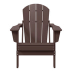 Chaise Adirondack pliante d'extérieur tout temps Polytrends Laguna résistante à la décoloration pour patio