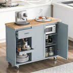Îlot de cuisine avec plan de travail pliable, desserte de rangement de cuisine avec étagère coulissante, porte-serviettes et tiroir, roulettes.