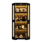 Vitrine en verre, vitrines d'angle à 4 niveaux, armoires de rangement pour objets de collection/jouets/livres, armoires de rangement pour salon